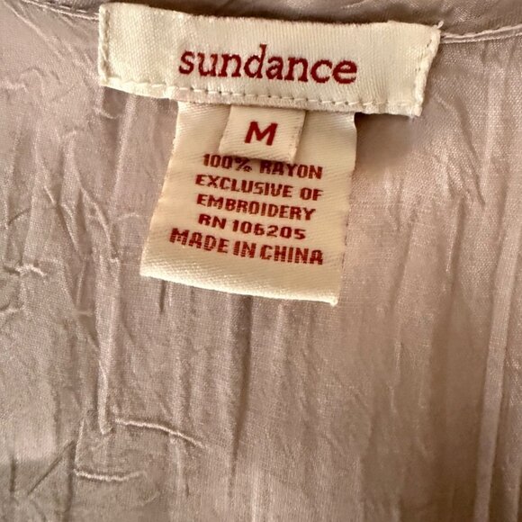 SIZE MEDIUM Sundance from Johnny Was Sheer Embroidered Lace Boho Tunic Top Blous - Picture 5 of 6